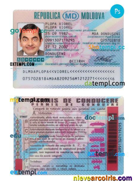 Moldova driving license